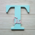 Personalised Wooden Letters - Vintage blue